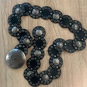 Faux leather boho concho belt